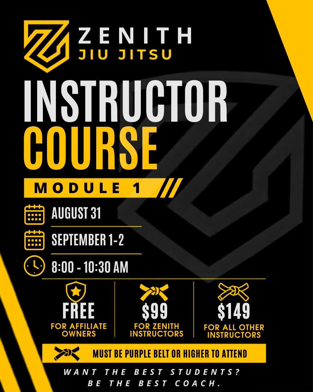 Zenith Jiu Jitsu Instructor Course - Module 1